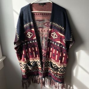 LoveTree Tribal fringe Cardigan